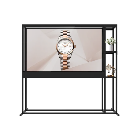 77寸OLED透明屏立式展示柜